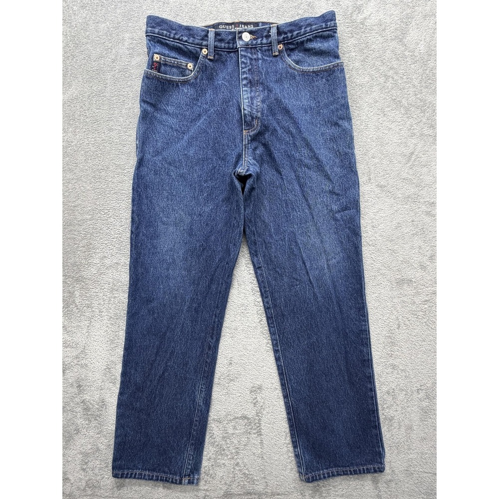 Vintage Guess‎ 001 Jeans Mens Measured 32x29 Blue Classic Straight Made USA 90s